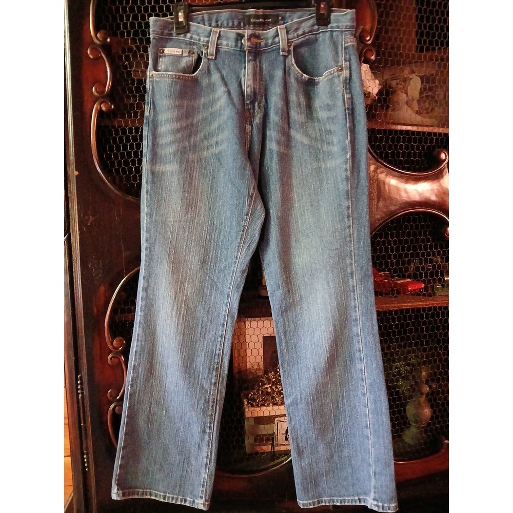 Calvin Klein Jeans Womens 10 Blue Denim Bootcut Mid Rise Stretch Jeans